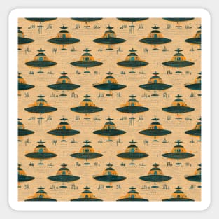 Alien hieroglyphs seamless pattern Sticker